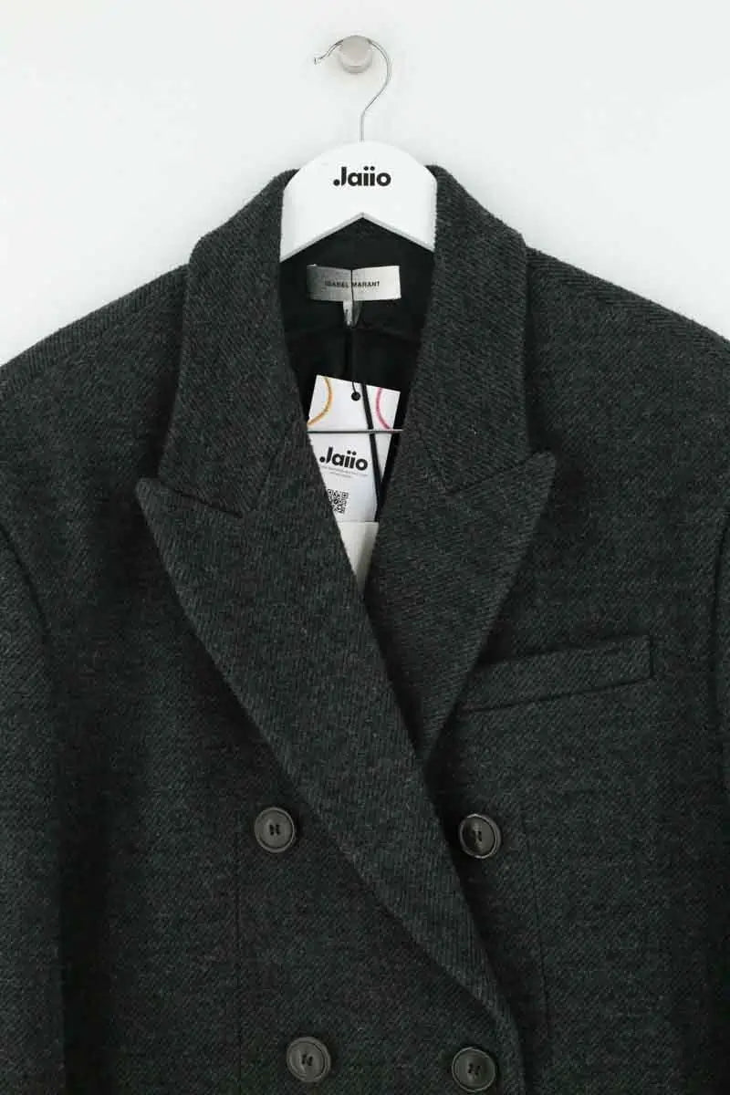 Manteau Isabel Marant Anthracite en Coton