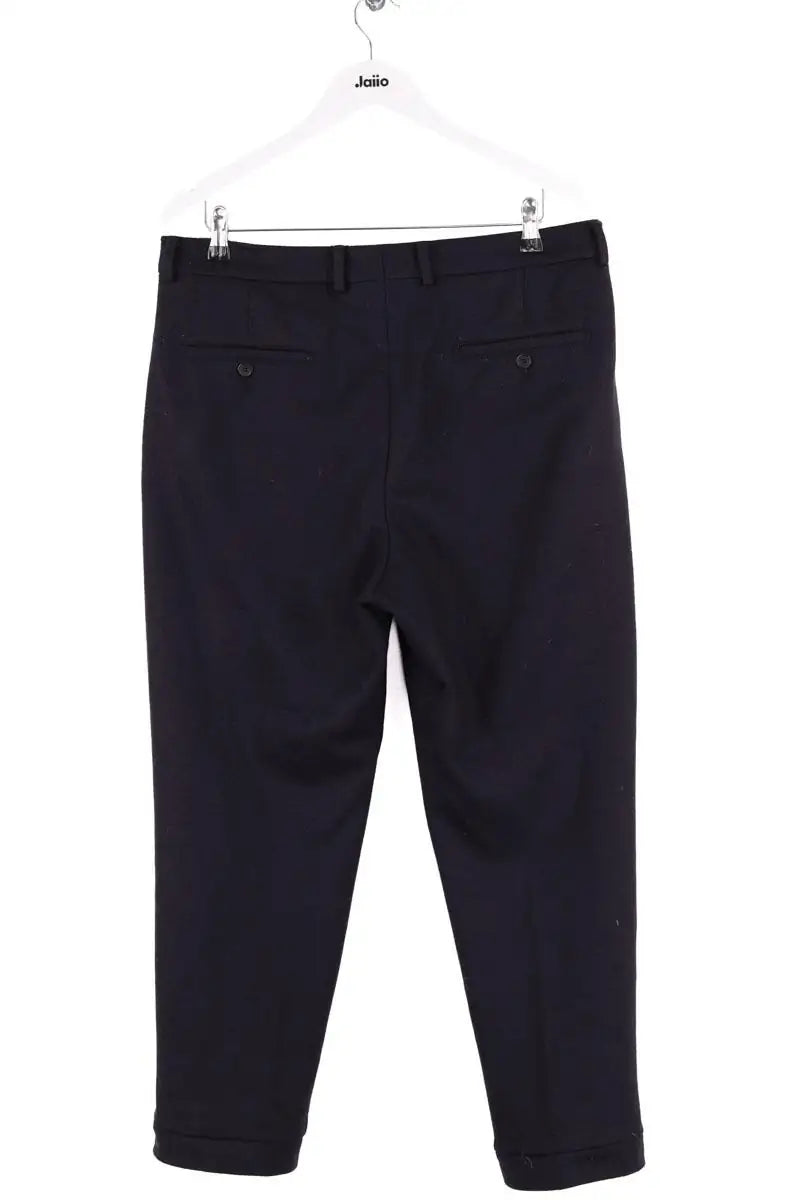 Pantalon droit Ami Noir en Laine
