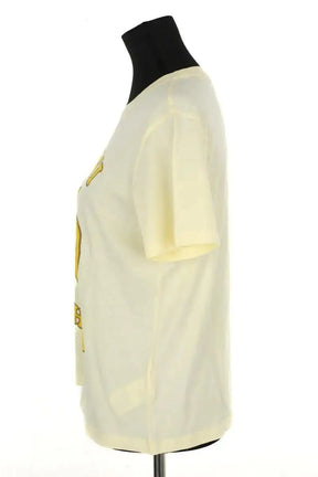 T-shirt Ganni Jaune en Coton