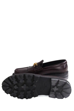 Mocassins Celine Margaret Bordeaux en Cuir