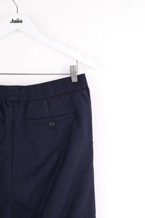 Pantalon droit Ami Bleu en Laine