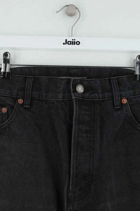Jean droit Saint Laurent Noir en Coton
