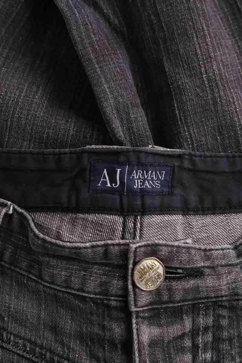 Jean droit Armani Jeans Gris en Coton
