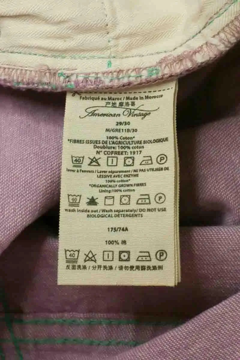Jean large American Vintage Violet en Coton