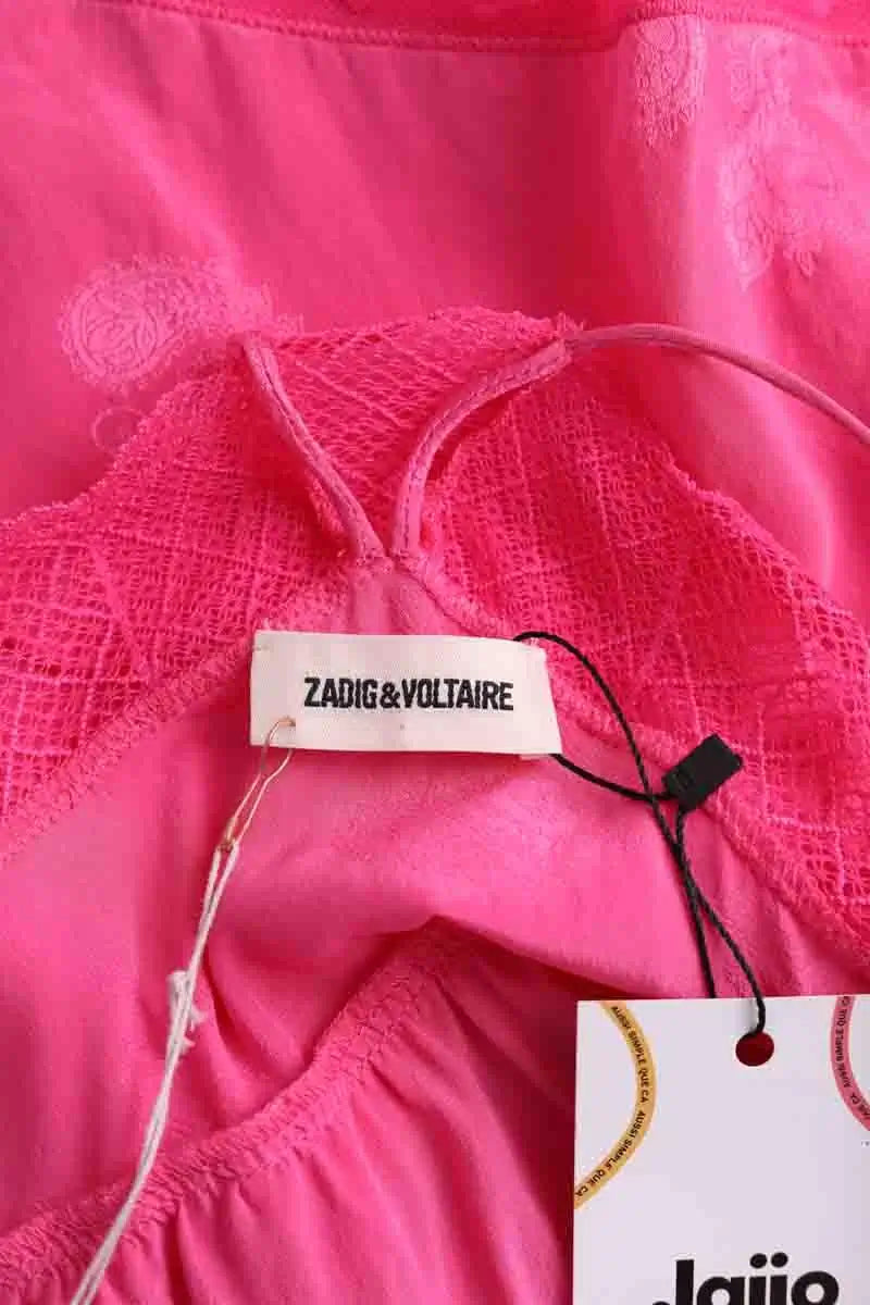 Top sans manche Zadig & Voltaire Rose en Soie