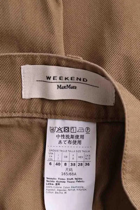 Jean large Max Mara Beige en Coton