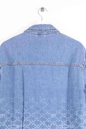 Veste Off White Bleu en Coton