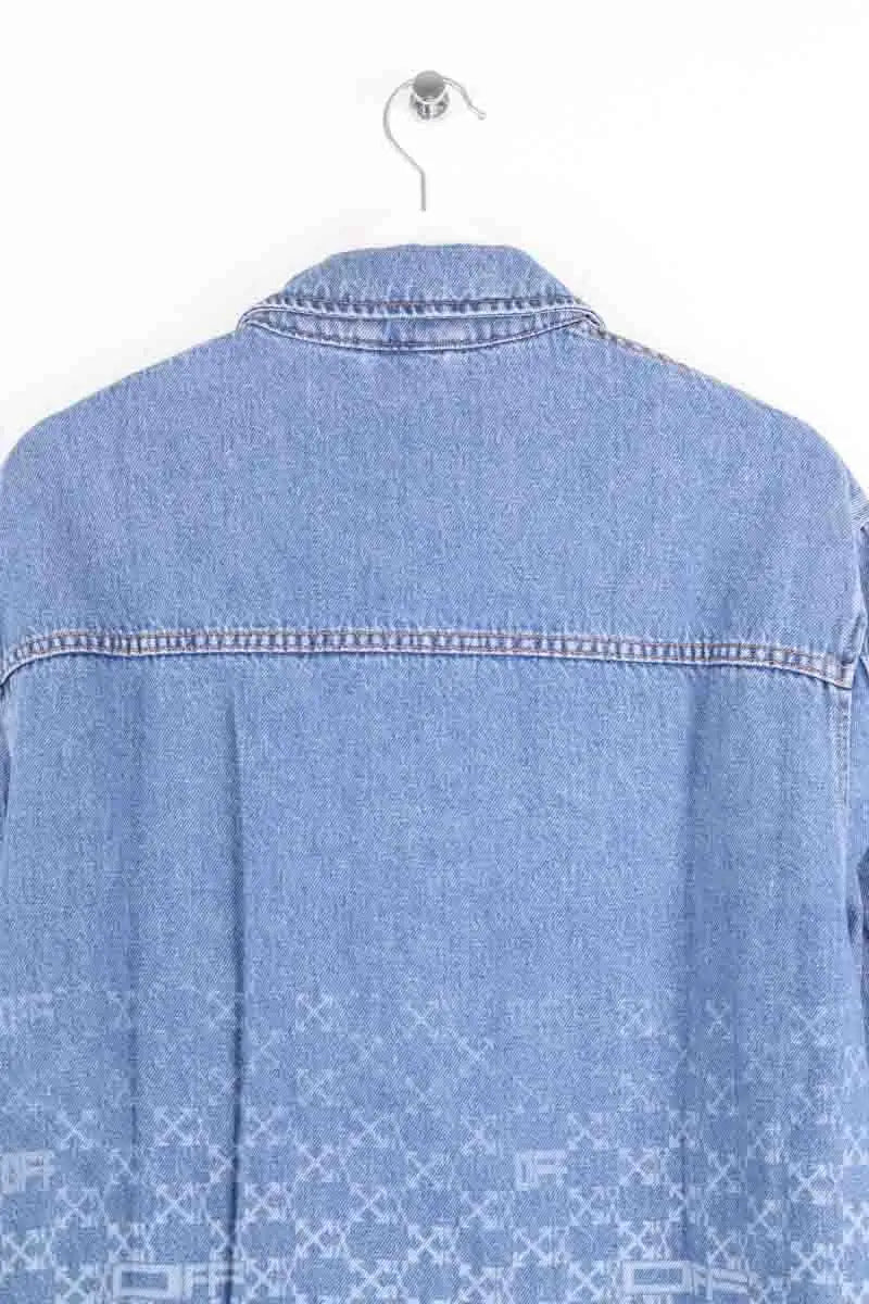 Veste Off White Bleu en Coton