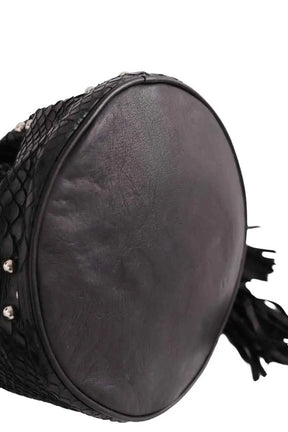 Sac Seau Claris Virot Noir en Cuirs exotiques