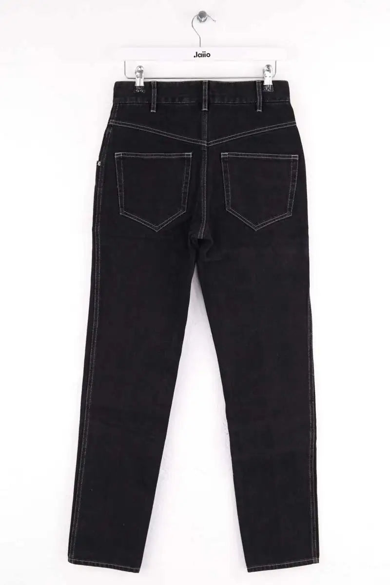 Jean droit Isabel Marant Noir en Coton