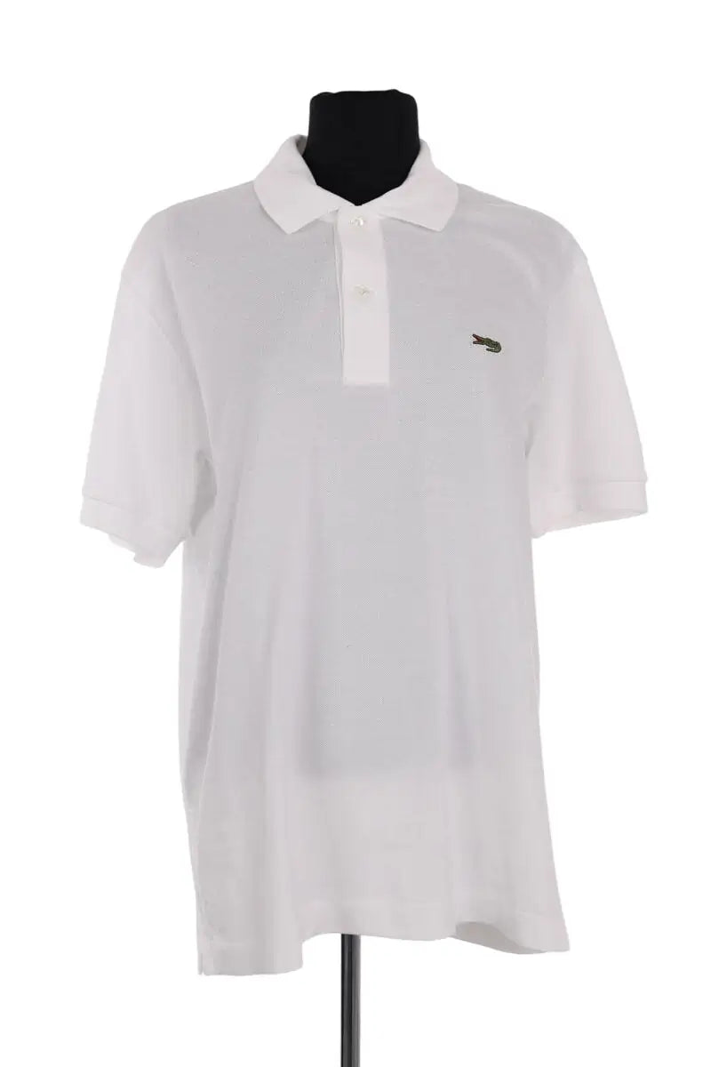 Polo Lacoste Blanc en Coton, taille M - Seconde Main