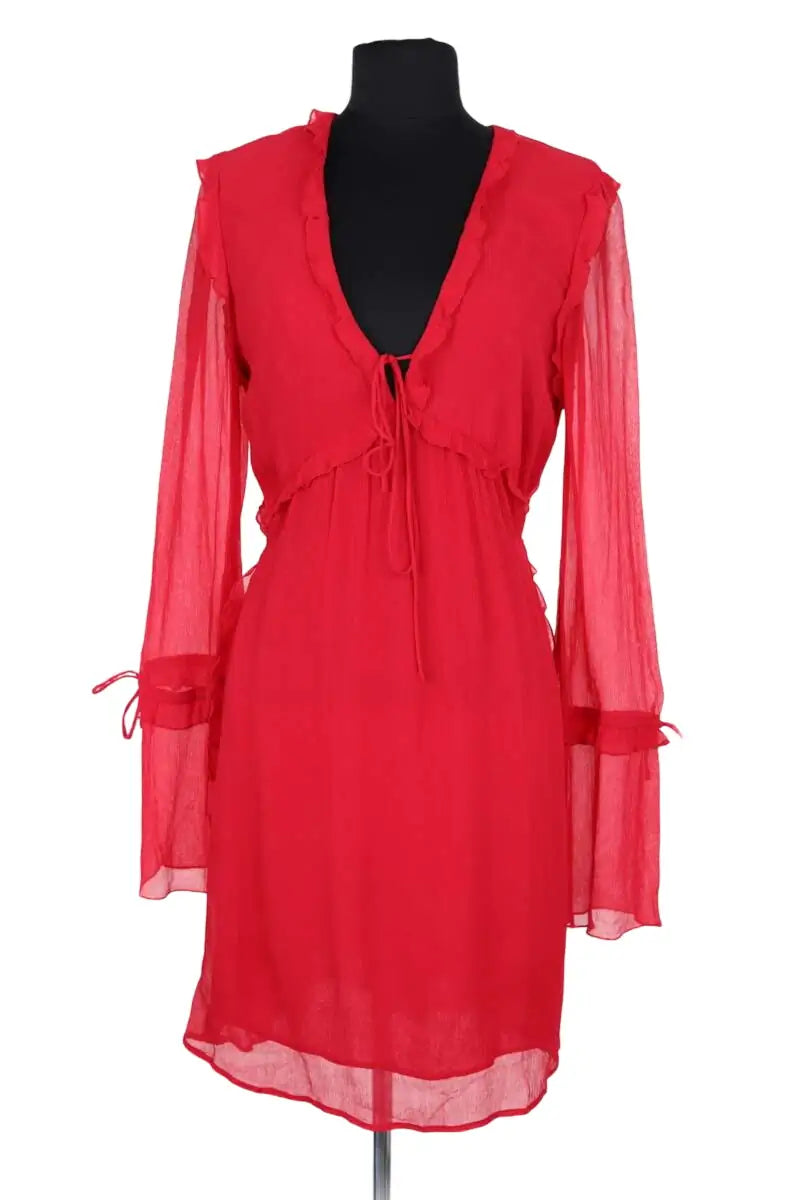 Robe The Kooples Rouge en Viscose, taille S - Seconde Main