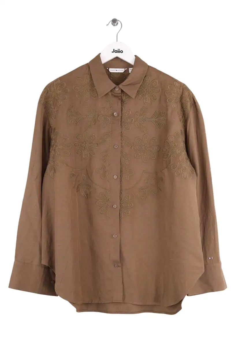 Chemise Tommy Hilfiger Marron en Viscose, taille L - Seconde Main