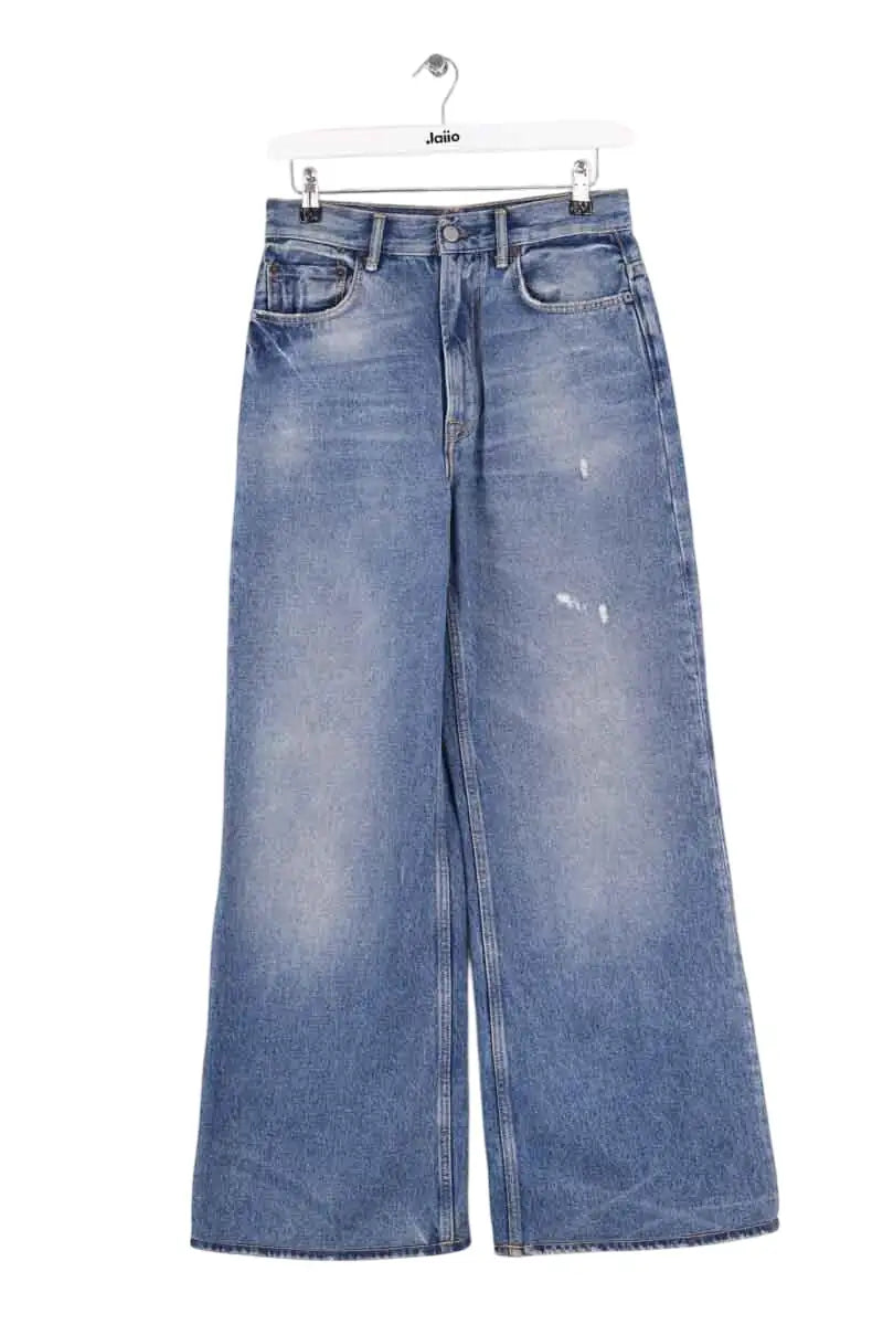 Jean large Acne Studios Bleu en Coton, taille M - Seconde Main
