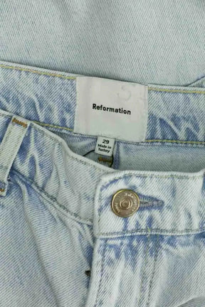 Jean large Reformation Bleu en Coton