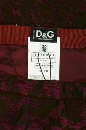 Jupe Dolce & Gabbana Bordeaux en Coton
