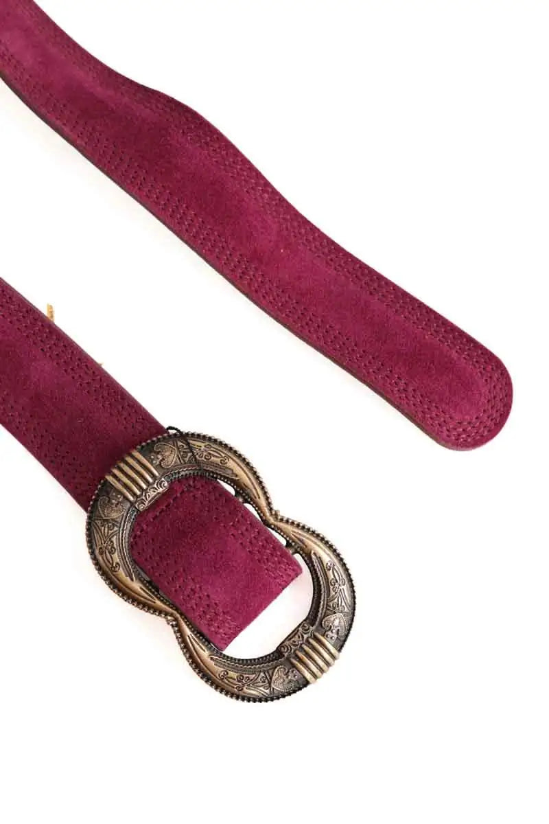 Ceinture en cuir Sézane Violet en Cuir