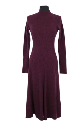 Robe Eric Bompard Bordeaux en Cachemire, taille S - Seconde Main