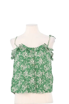 Top sans manche Ba&Sh Vert en Viscose, taille XS - Seconde Main