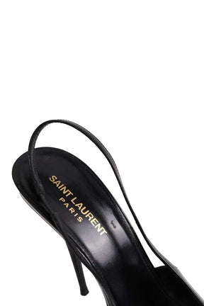 Talons Saint Laurent Noir en Cuir verni