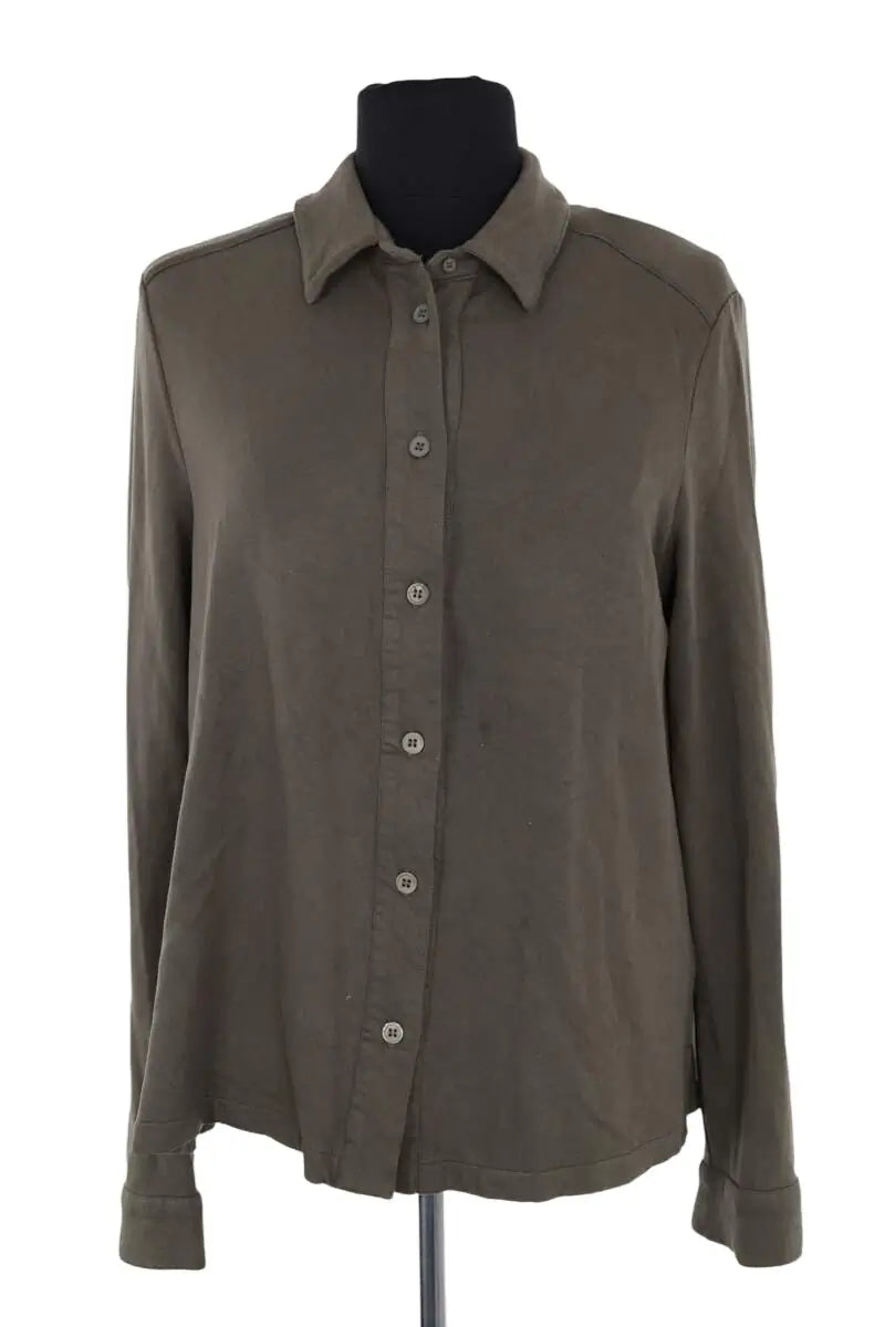 Chemise Majestic Filatures Kaki en Viscose, taille L - Seconde Main