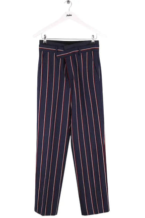 Pantalon large Sportmax Bleu en Laine, taille XXS - Seconde Main