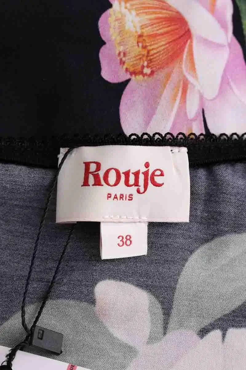 Top sans manche Rouje Noir en Viscose