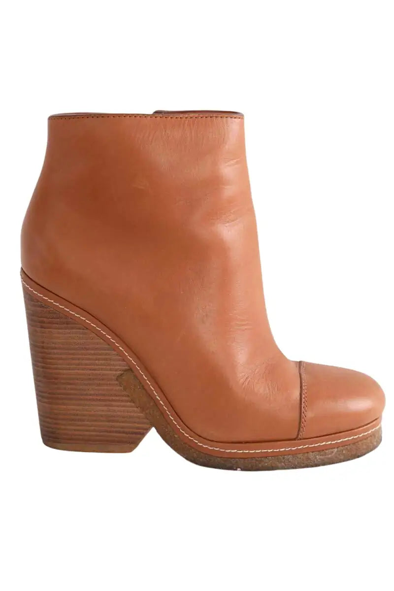 Bottes à talons Marc By Marc Jacobs Camel en Cuir, taille 39 - Seconde Main