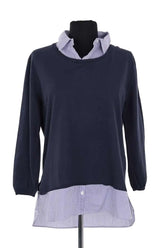 Pull Gerard Darel Marine en Coton, taille S - Seconde Main