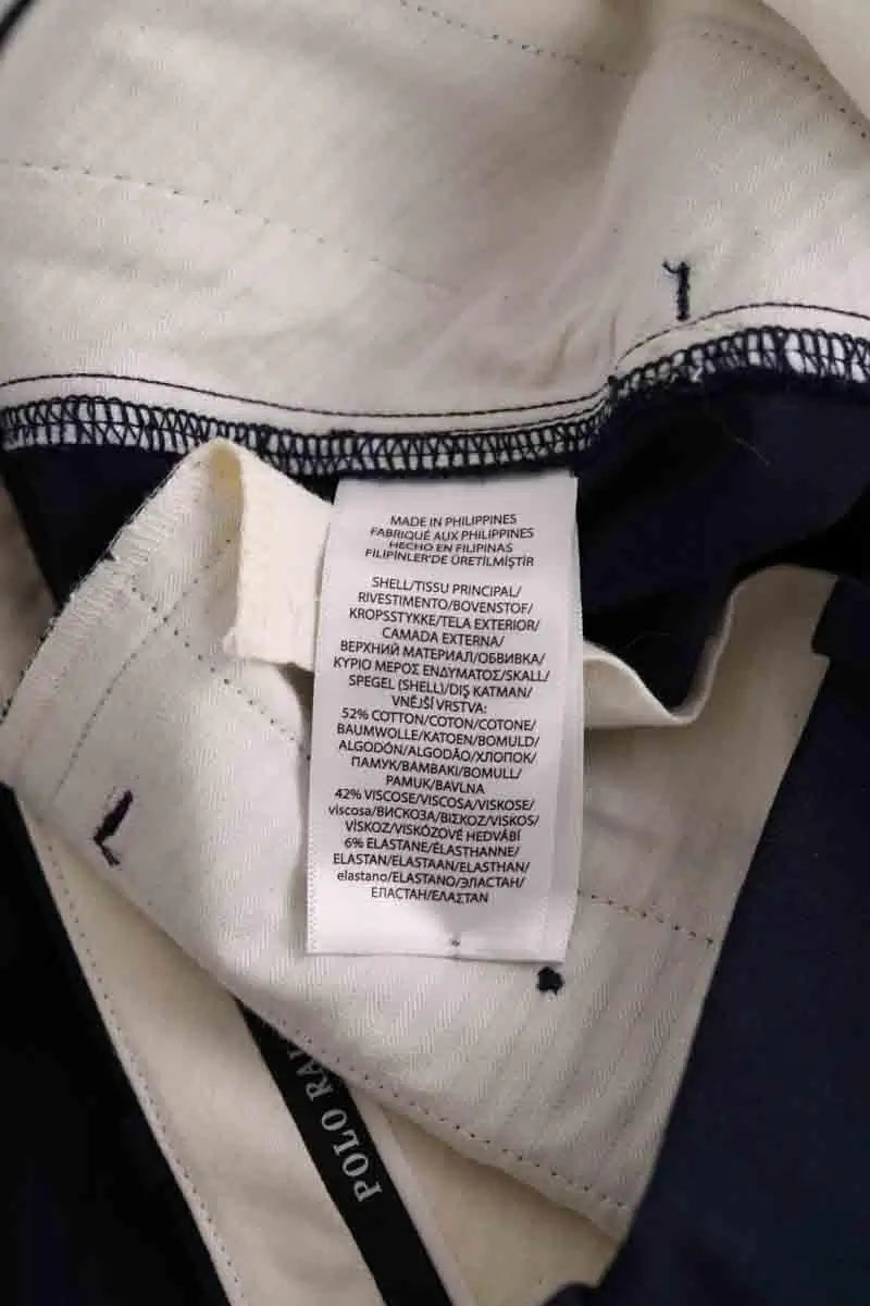 Pantalon droit Ralph Lauren Bleu en Coton