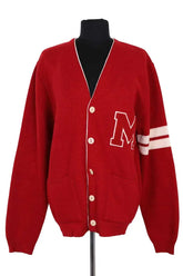 Cardigan Merci Rouge en Laine, taille L - Seconde Main