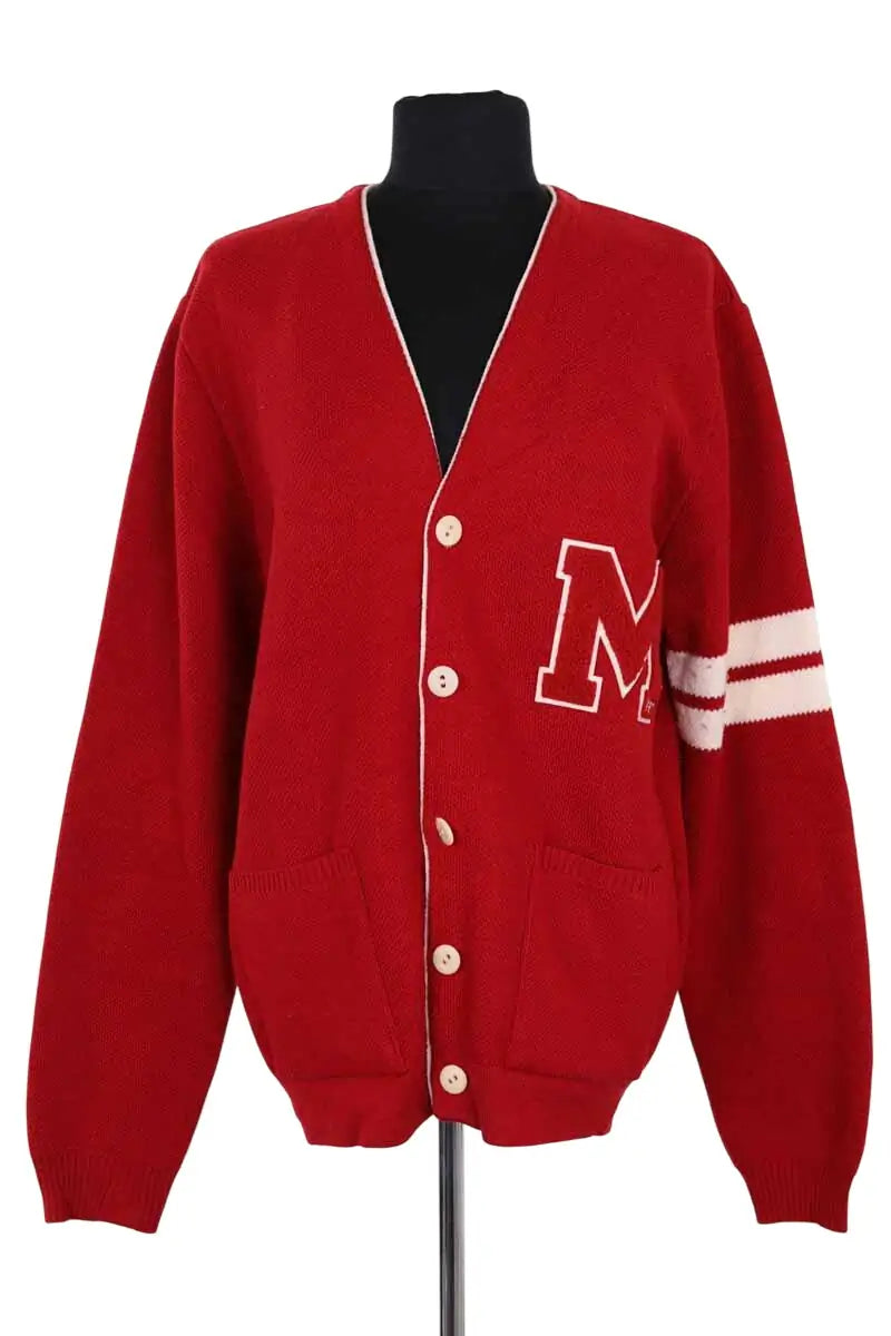 Cardigan Merci Rouge en Laine, taille L - Seconde Main