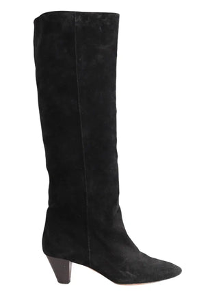 Bottes Isabel Marant Étoile Noir en Daim, taille 38 - Seconde Main