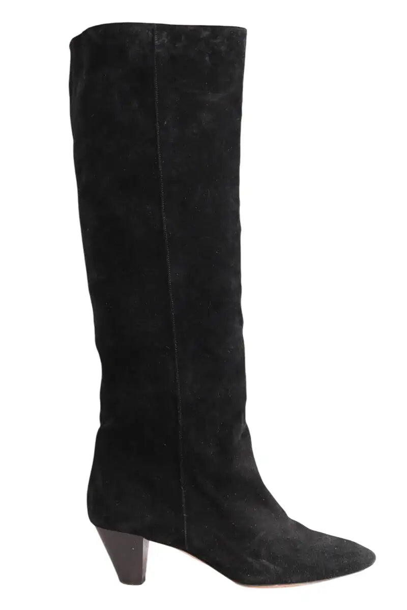 Bottes Isabel Marant Étoile Noir en Daim, taille 38 - Seconde Main