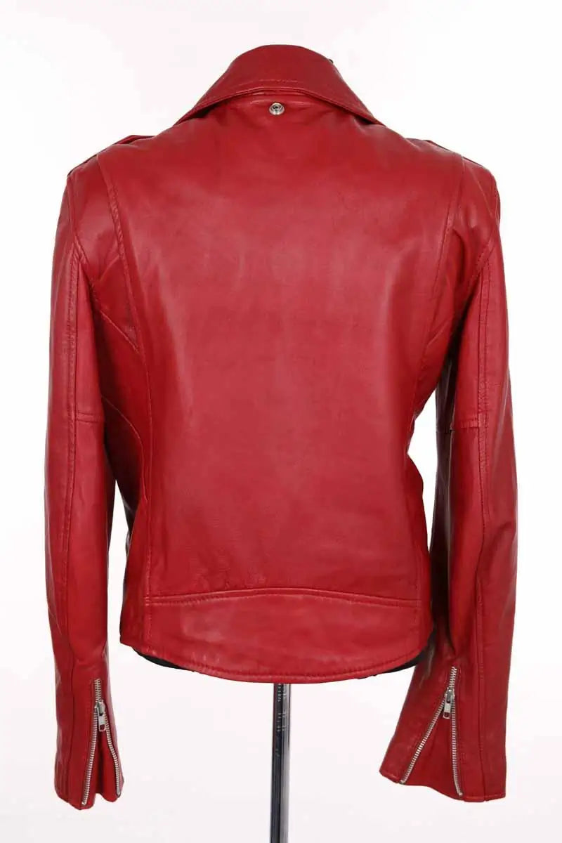 Veste Schott Rouge en Synthétique