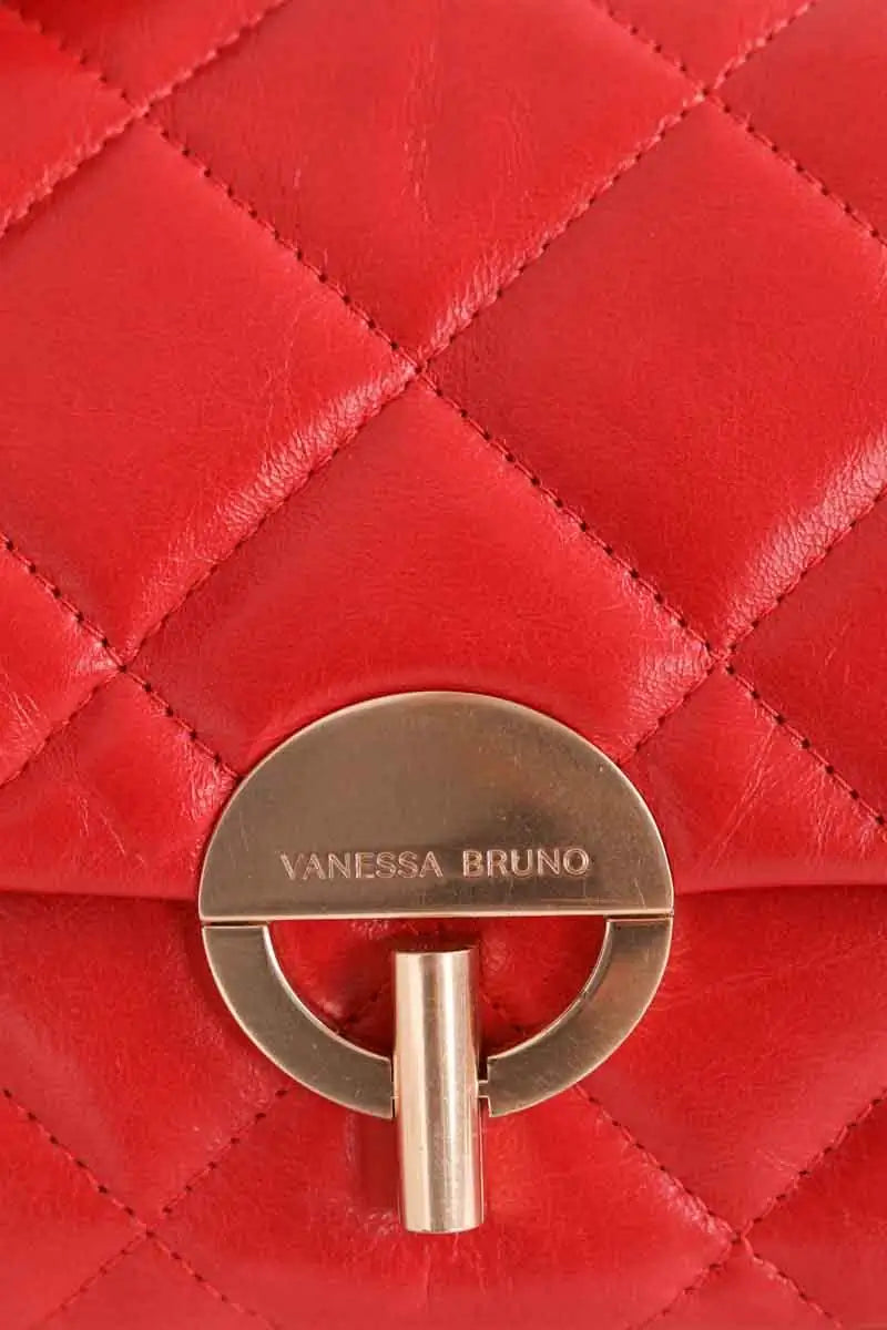Grand Sac Moon Vanessa Bruno Rouge en Cuir