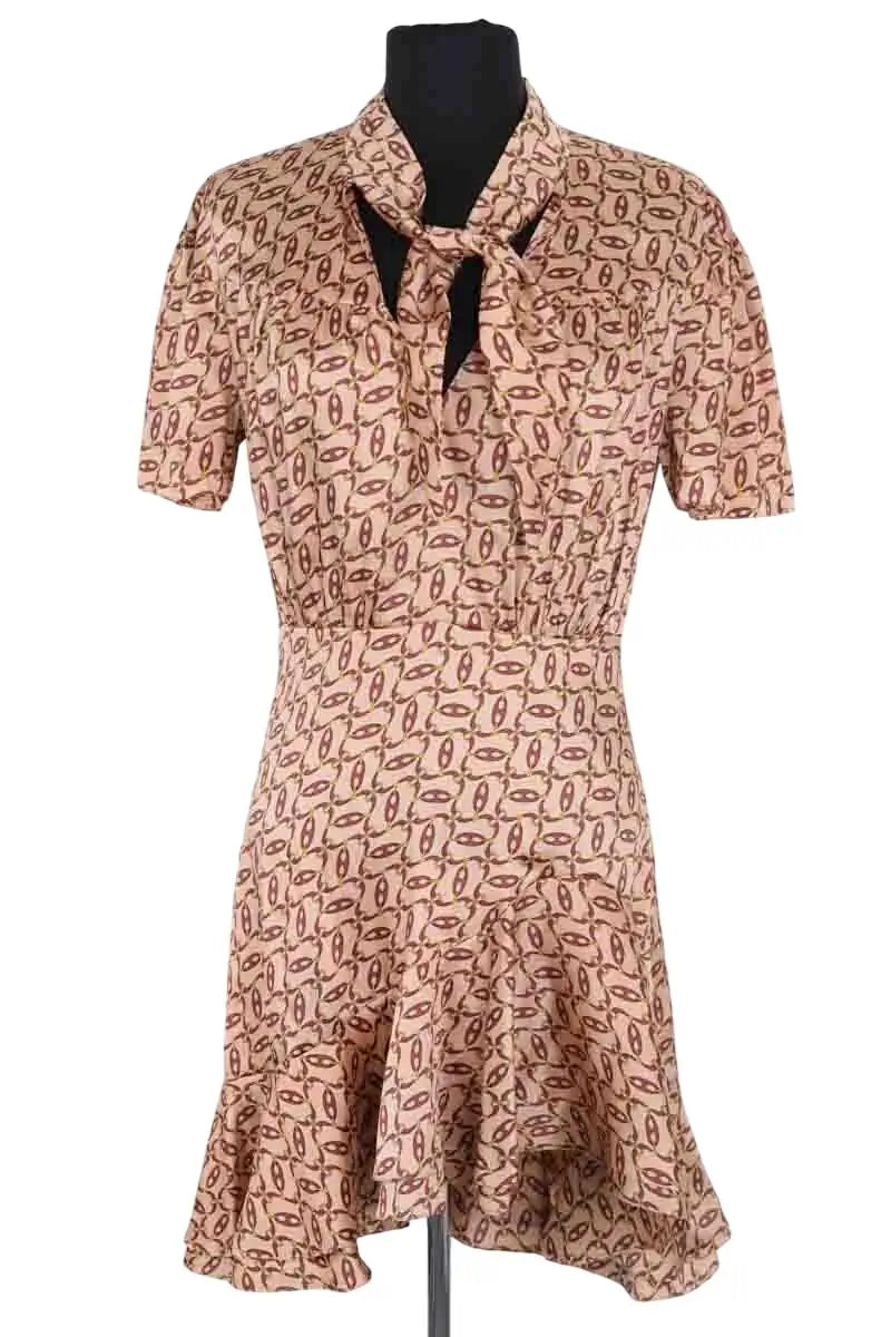 Robe Sandro Rose en Viscose, taille S - Seconde Main
