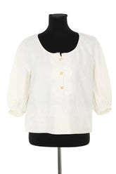 Blouse See By Chloé Ecru en Lin, taille L - Seconde Main