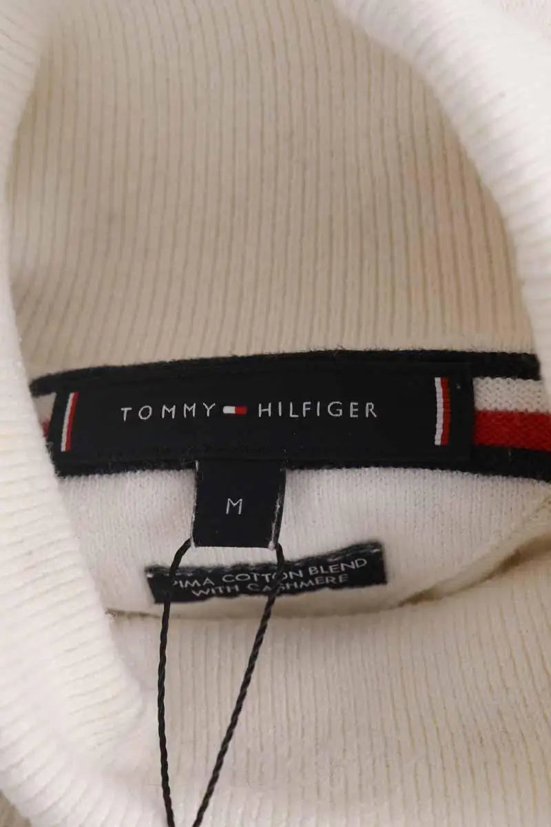 Pull col roulé Tommy Hilfiger Blanc en Cachemire