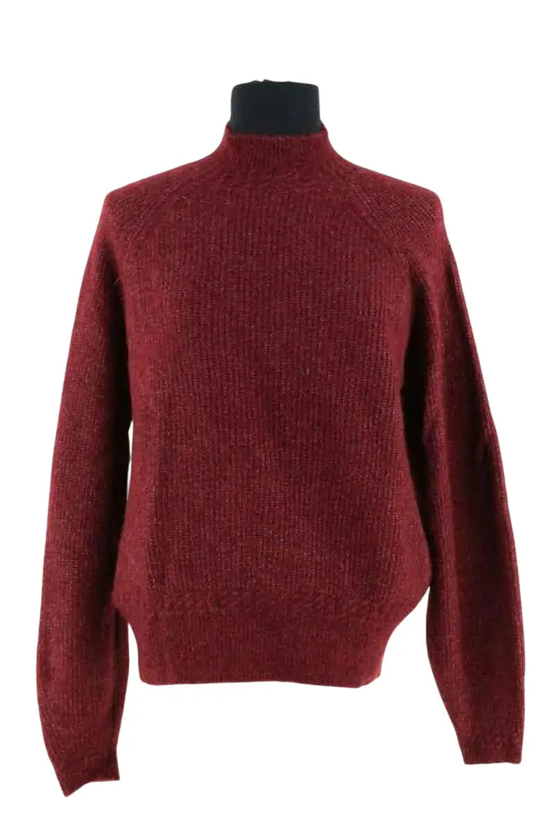 Pull Sézane Bordeaux en Laine, taille M - Seconde Main