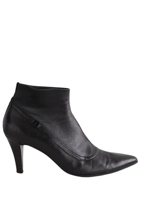 Boots Salvatore Ferragamo Noir en Cuir, taille 44 - Seconde Main