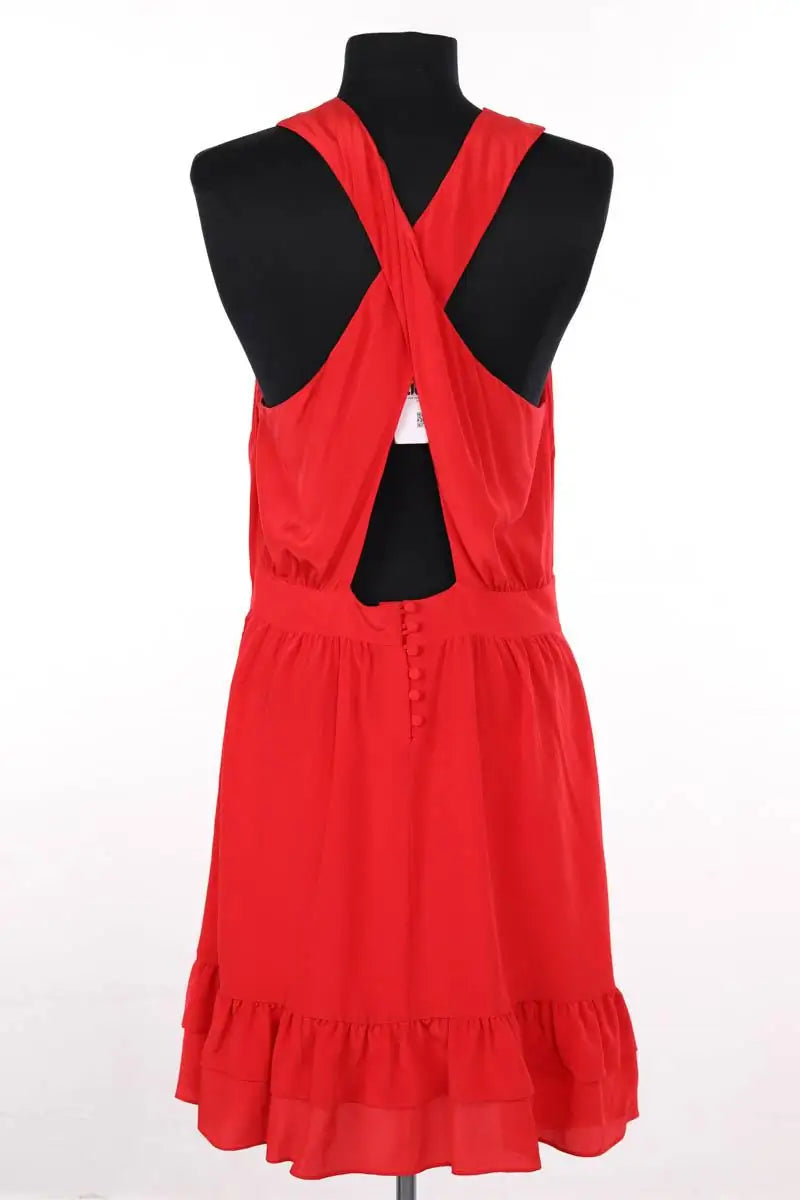 Robe Sézane Rouge en Soie
