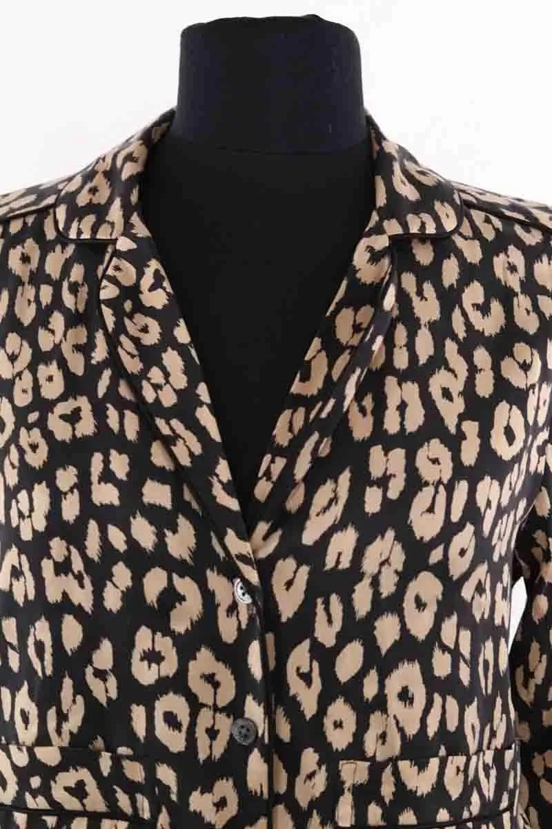 Chemise Equipment Beige en Soie