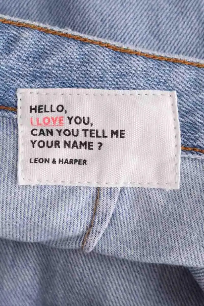 Jean bootcut Leon & Harper Bleu en Coton