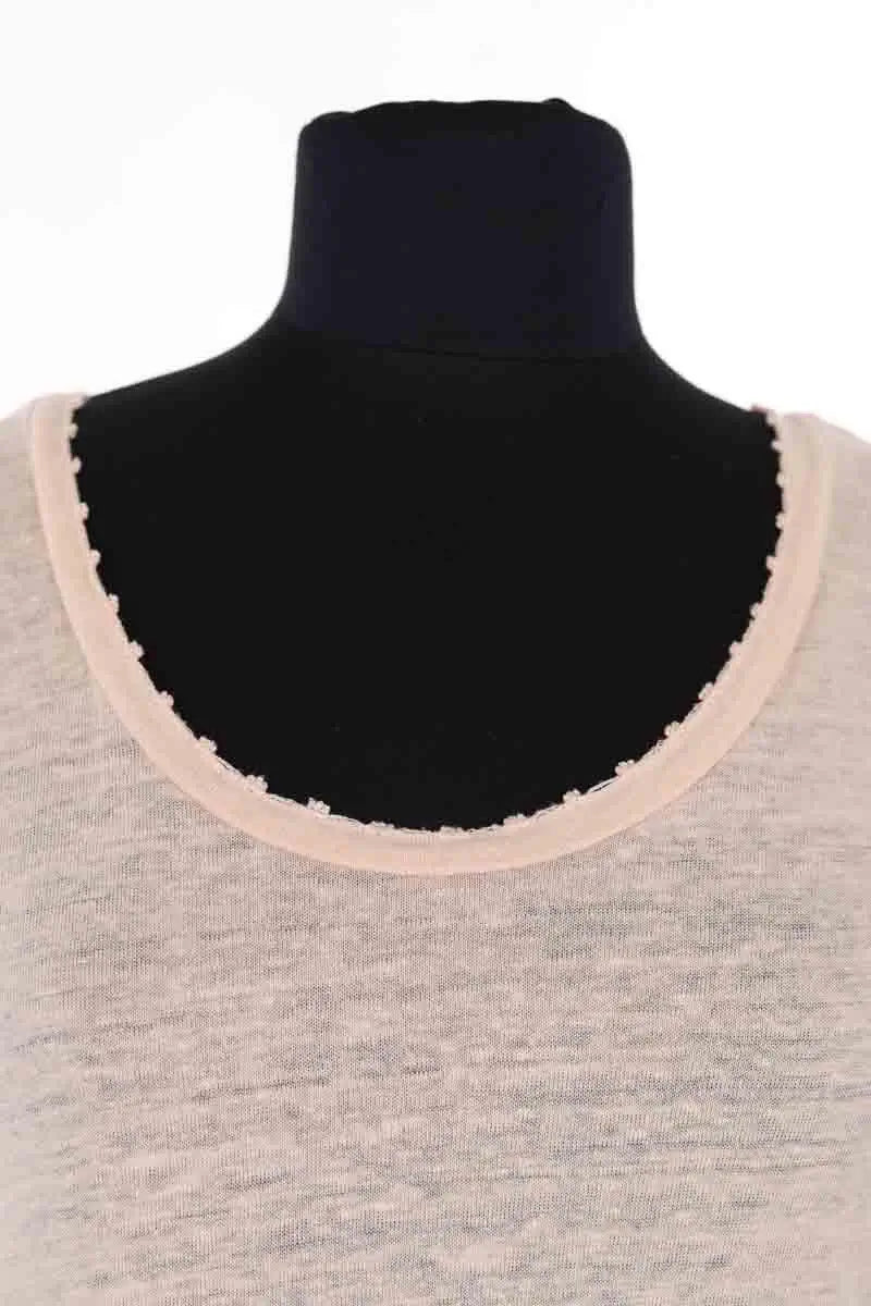 Top Claudie Pierlot Ecru en Lin