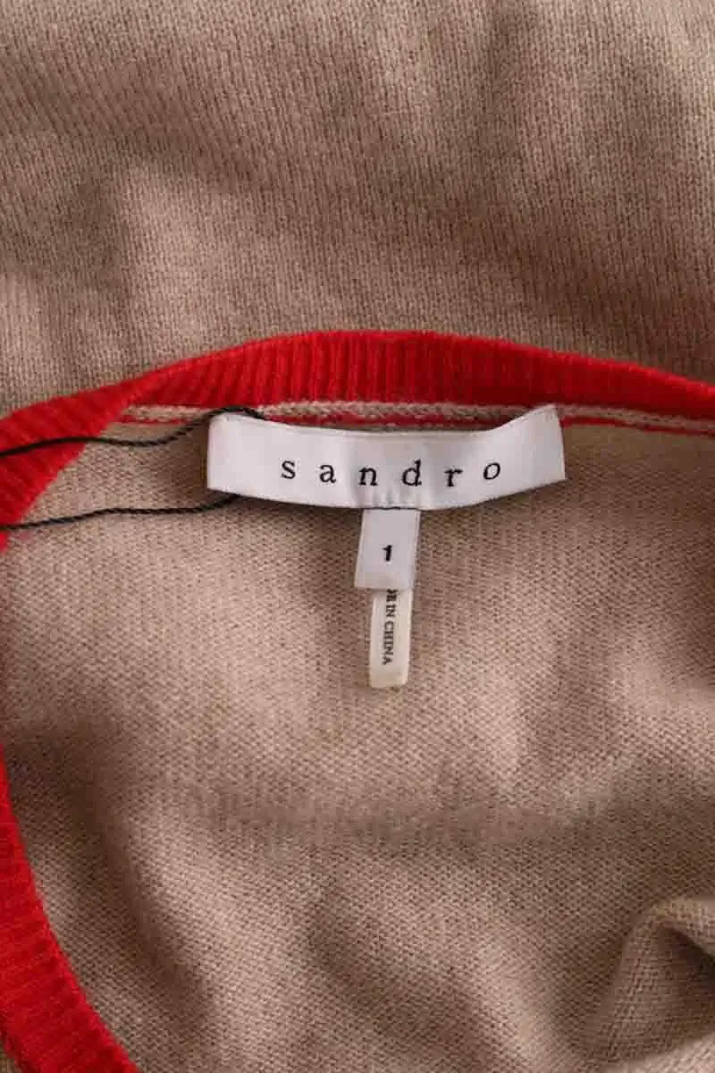 Pull Sandro Beige en Laine
