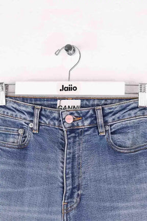 Jean droit Ganni Bleu en Coton