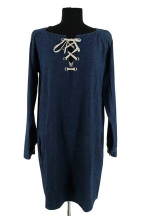 Robe Leon & Harper Bleu en Coton, taille L - Seconde Main