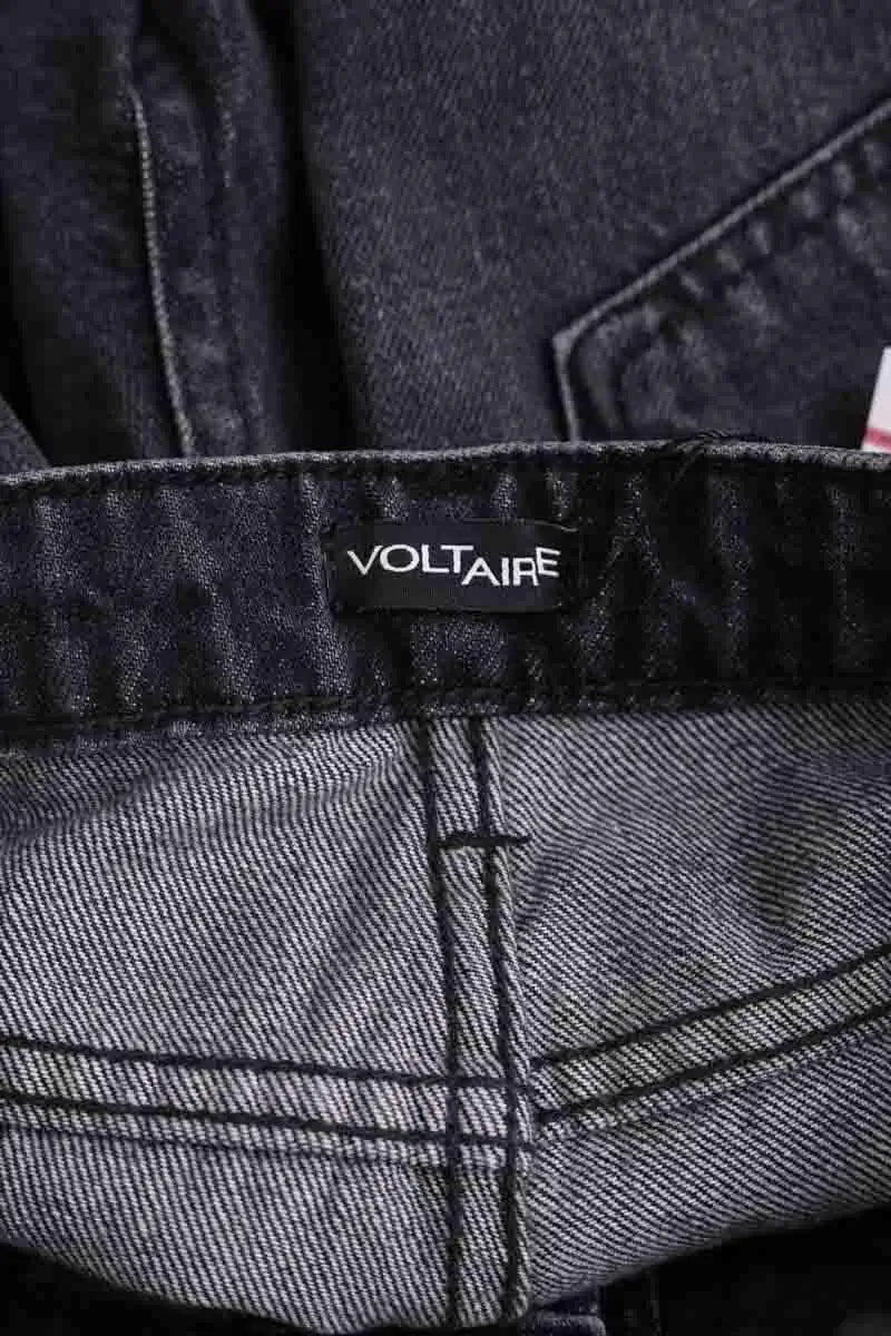 Jean large Zadig & Voltaire The whitney wide leg Noir en Coton