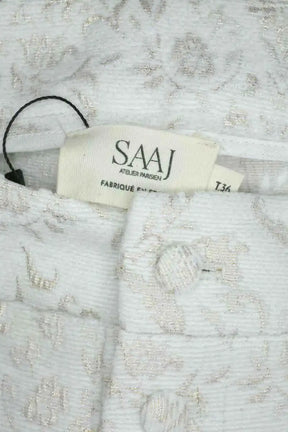 Pantalon droit Saaj Ecru en Coton
